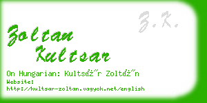 zoltan kultsar business card
